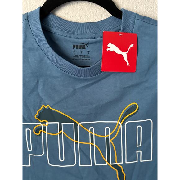 PUMA Graphic Logo T-Shirt – Blue – Size Small – NWT 👕✨ - Picture 4 of 5